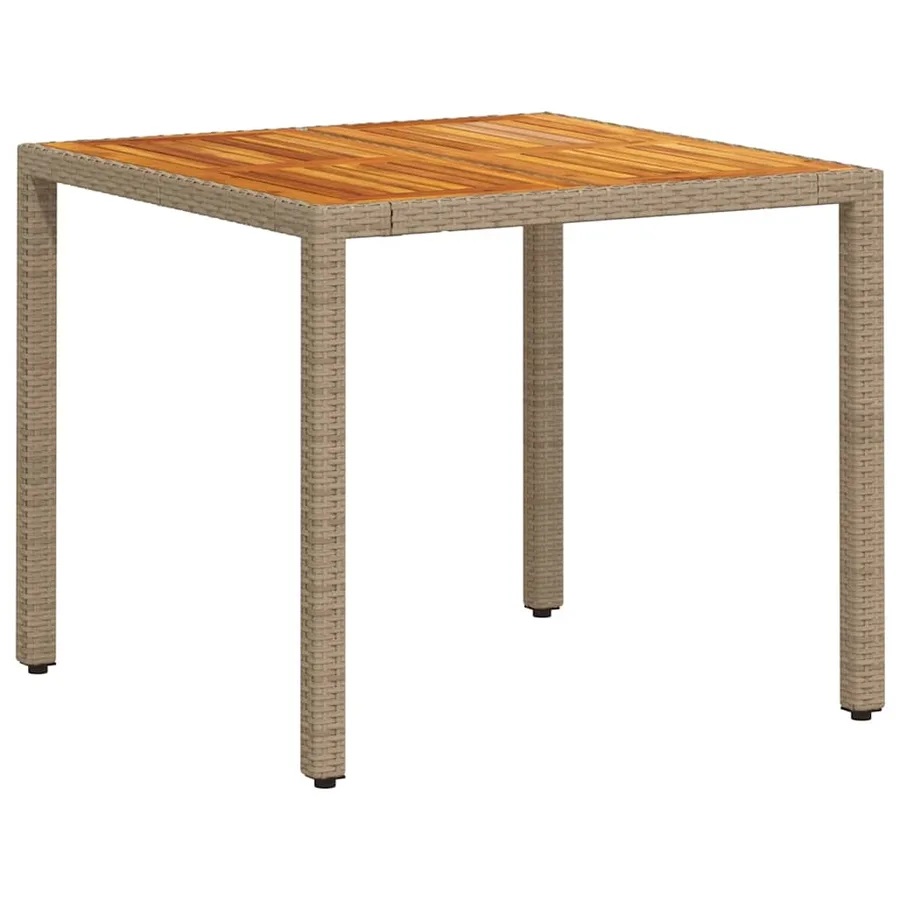 Ensemble de salle à manger pour jardin 3 pcs Beige polyrotin - 5