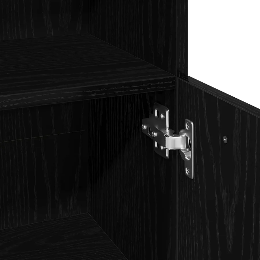 Ensemble de mobilier de salle de bain avec étagère 3 pcs Noir - 14