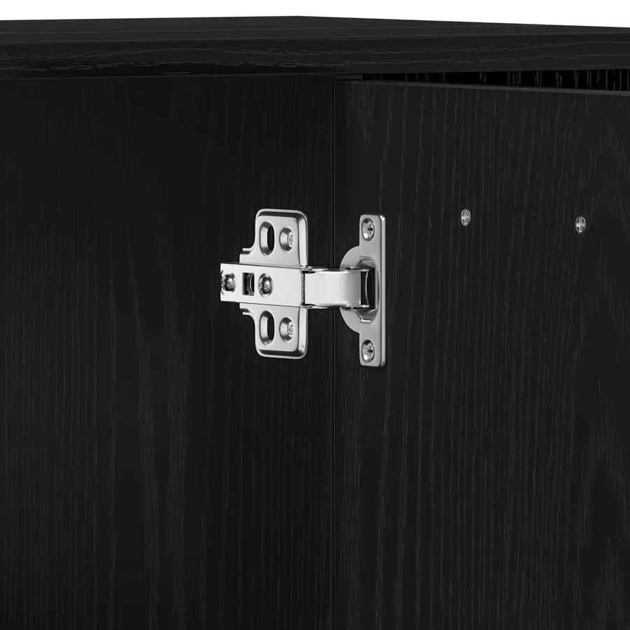 Ensemble de mobilier de salle de bain avec étagère 3 pcs Noir - 15