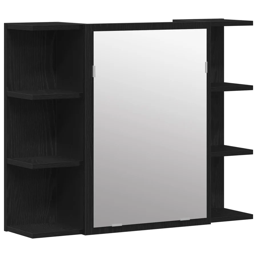 Ensemble de mobilier de salle de bain avec étagère 3 pcs Noir - 5