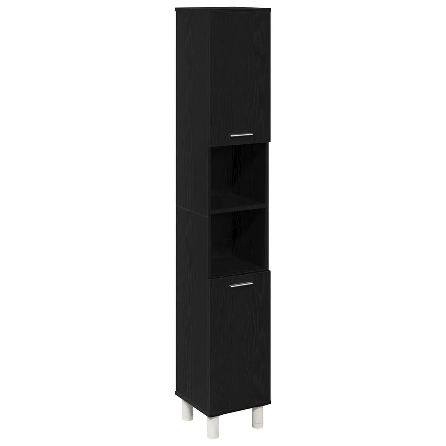 Ensemble de mobilier de salle de bain avec étagère 3 pcs Noir - 7
