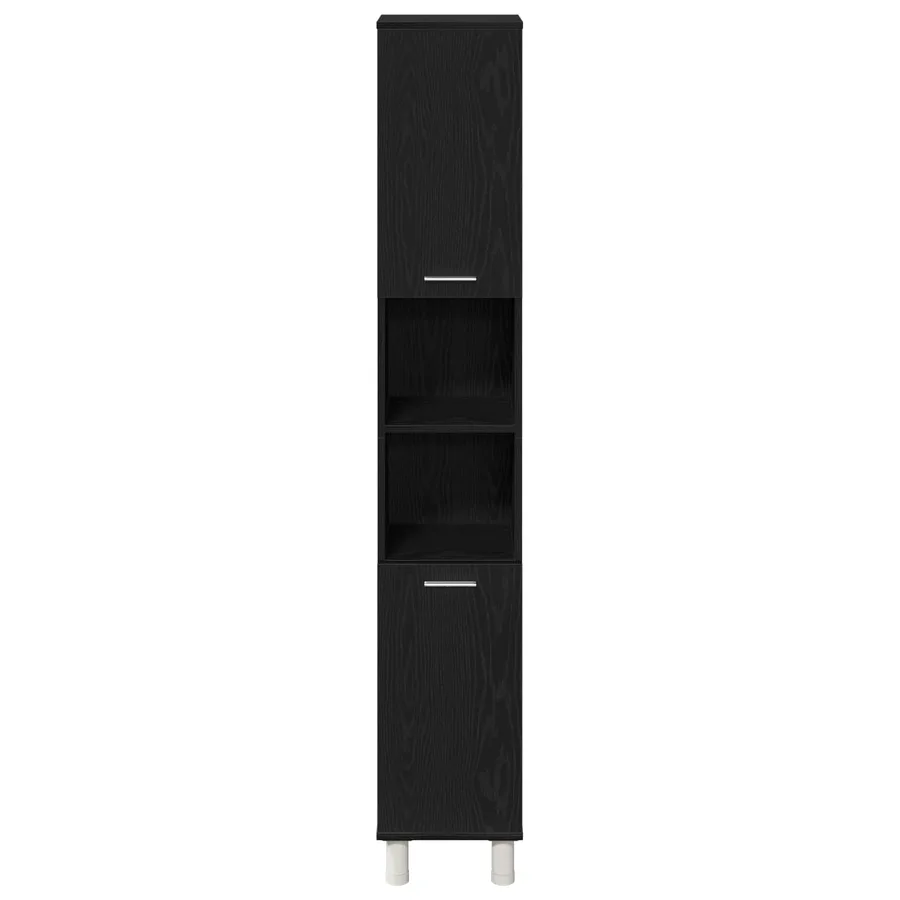 Ensemble de mobilier de salle de bain avec étagère 3 pcs Noir - 8