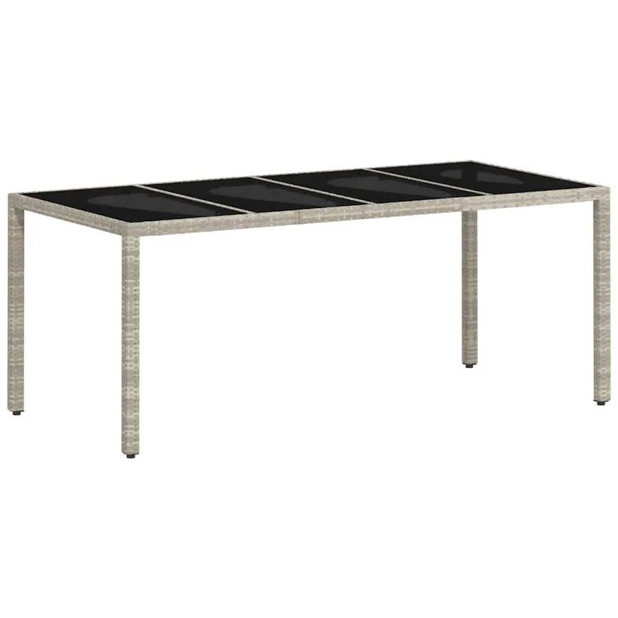 Ensemble de salle à manger pour jardin 7 pcs Gris clair - 5
