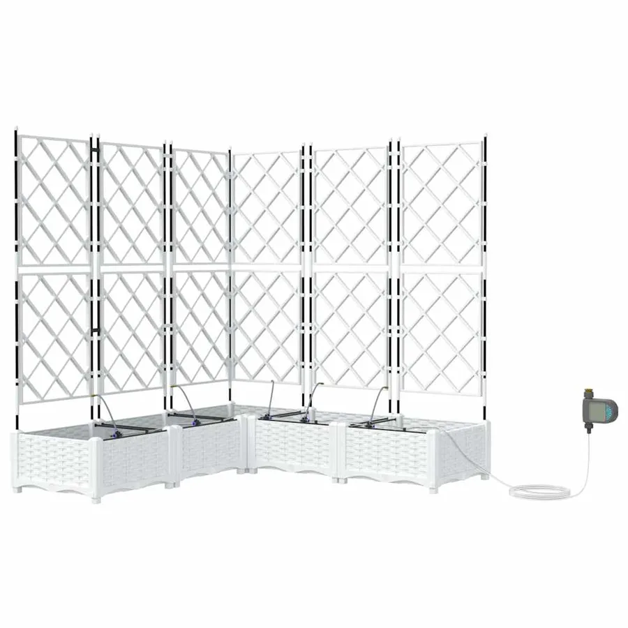 Cache-pot de jardin 5 pc Blanc 120 x 120 x 126 cm PP - 2