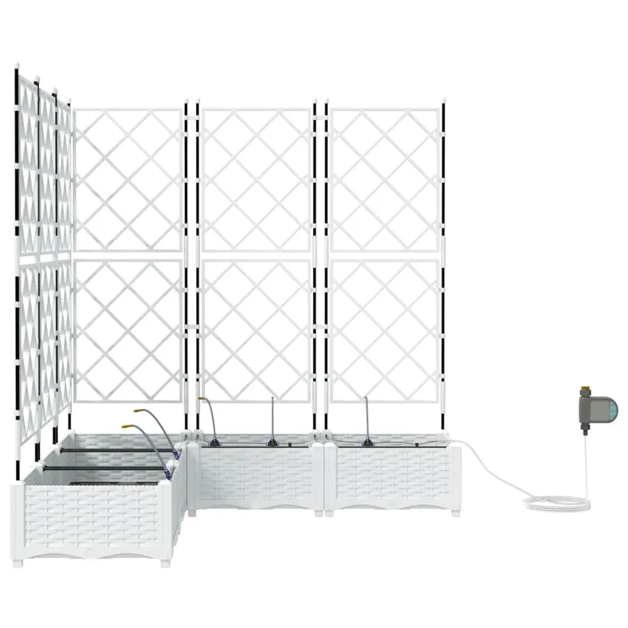 Cache-pot de jardin 5 pc Blanc 120 x 120 x 126 cm PP - 5