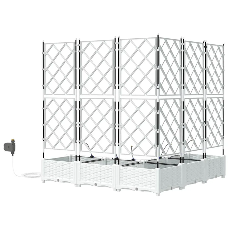 Cache-pot de jardin 5 pc Blanc 120 x 120 x 126 cm PP - 6