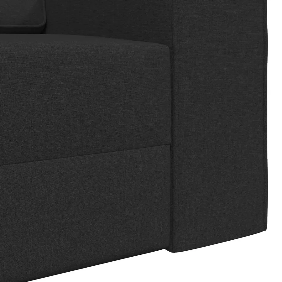Canapé-Lit Noir 245 x 78 x 77 cm tissu - 9
