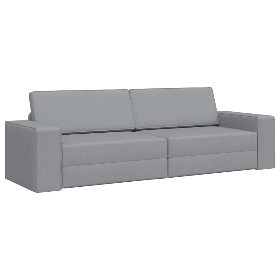 Canapé-Lit Gris clair 245 x 78 x 77 cm tissu - 2