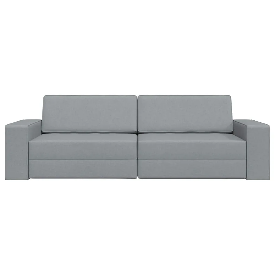 Canapé-Lit Gris clair 245 x 78 x 77 cm tissu - 5