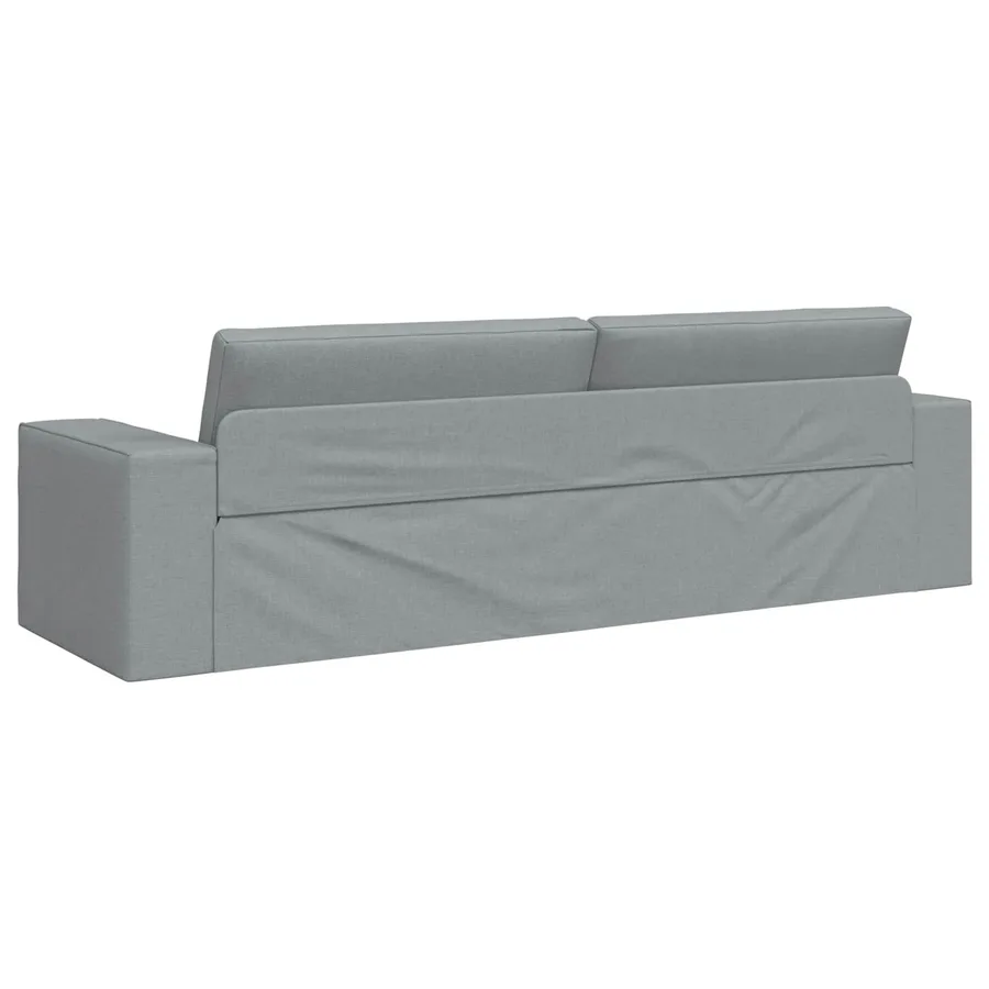 Canapé-Lit Gris clair 245 x 78 x 77 cm tissu - 7