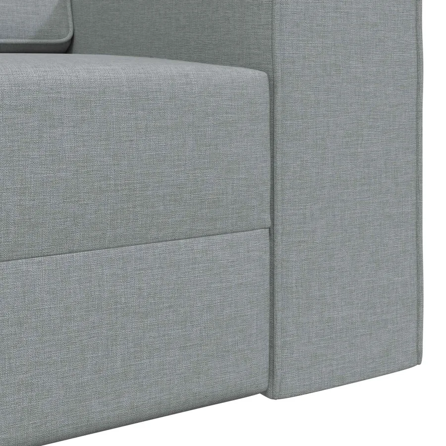 Canapé-Lit Gris clair 245 x 78 x 77 cm tissu - 9