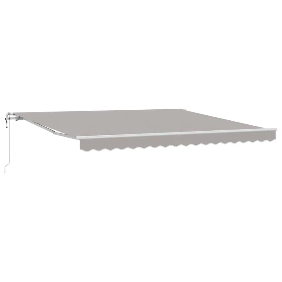 Auvent rétractable Gris clair 400 × 350 cm Tissu et Aluminium - 2