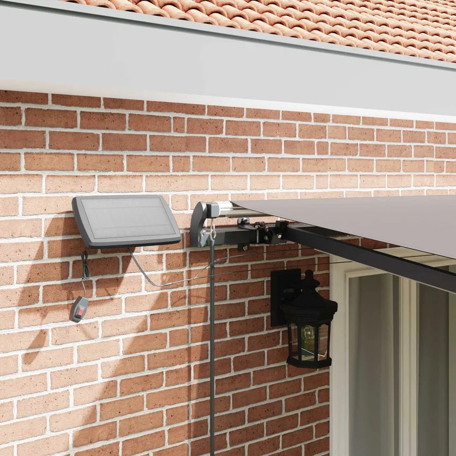 Auvent rétractable Gris clair 500 × 300 cm Tissu et Aluminium - 4