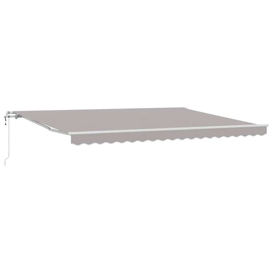 Auvent rétractable Gris clair 450 × 300 cm Tissu et Aluminium - 2