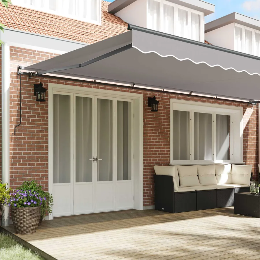 Auvent rétractable Gris clair 600 × 350 cm - 3