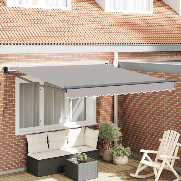 Auvent rétractable Gris clair 350 x 250 cm