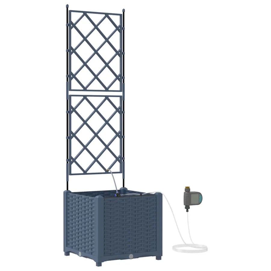 Cache-pot de jardin Gris 40 x 40 x 142 cm PP - 2