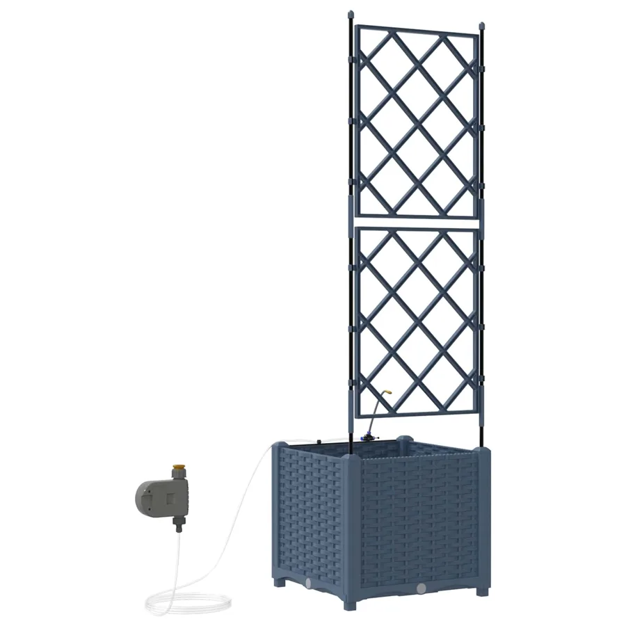 Cache-pot de jardin Gris 40 x 40 x 142 cm PP - 6