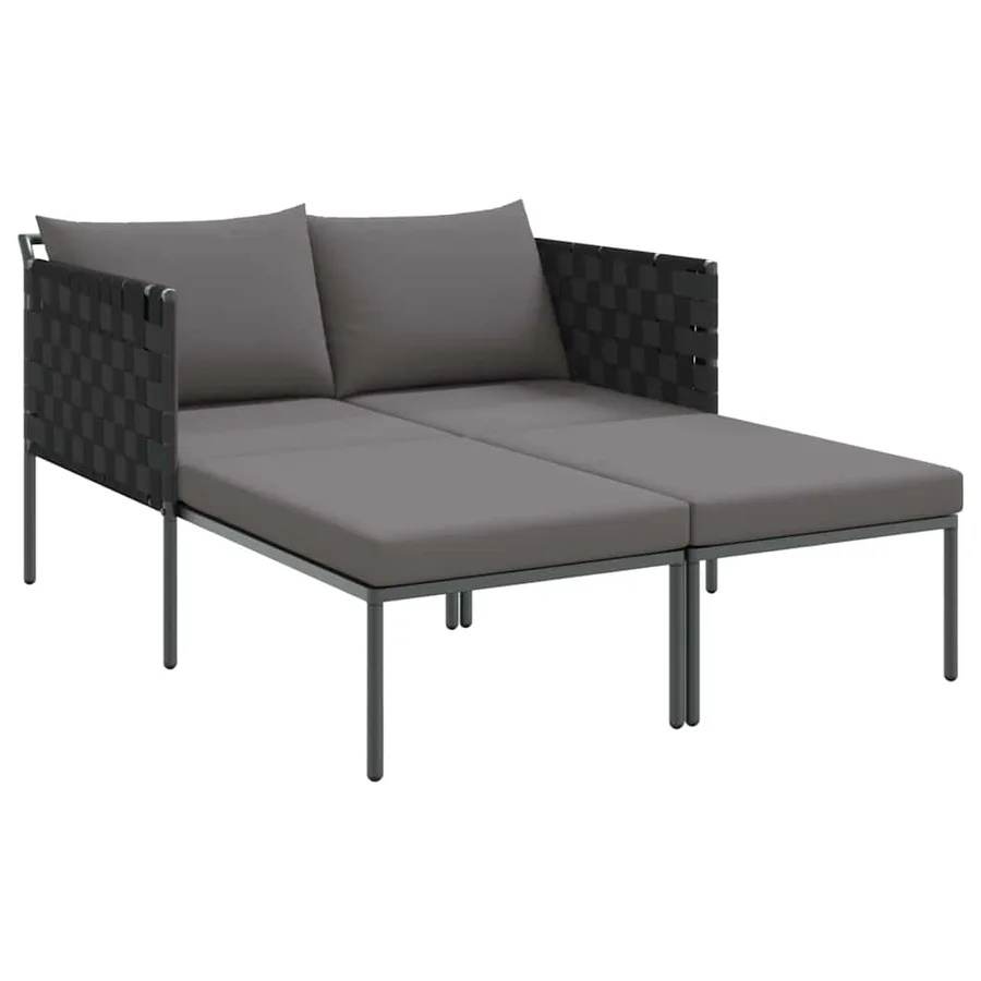 Transat Anthracite 153 x 115 x 69.5 cm Acier enduit de poudre - 2