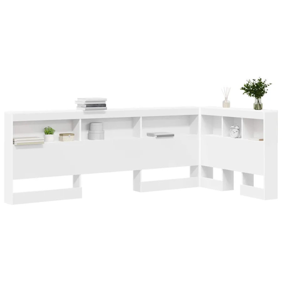 Tête de lit de rangement Blanc 100 cm Bois d'ingénierie - 3