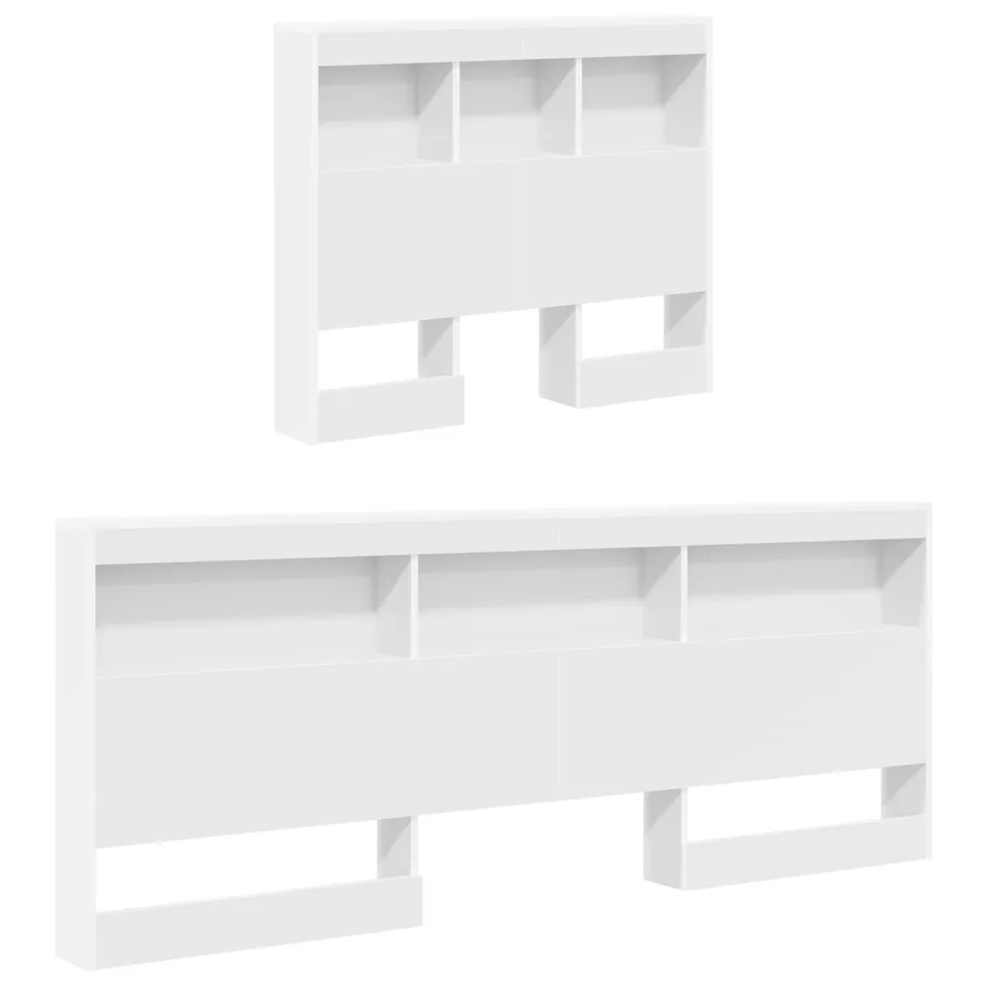 Tête de lit de rangement Blanc 100 cm Bois d'ingénierie - 5