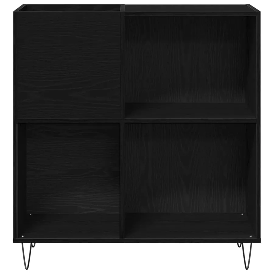 Meuble à vinyles Chêne noir 85 x 38 x 89 cm Bois d'ingénierie - 5