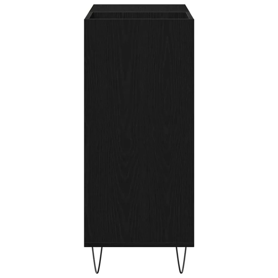 Meuble à vinyles Chêne noir 85 x 38 x 89 cm Bois d'ingénierie - 6