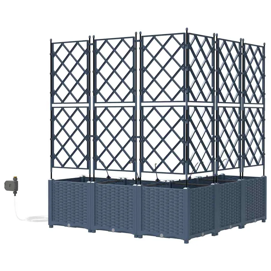 Cache-pot de jardin 5 pc Gris 120 x 120 x 142 cm PP - 6