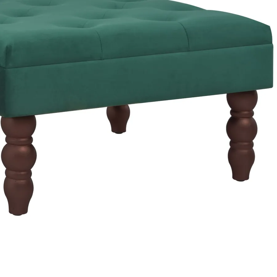 Tabouret Vert foncé 60x60x36 cm Velours - 4