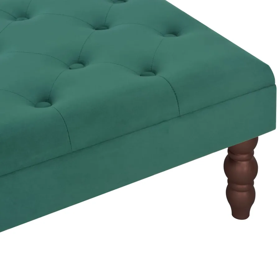 Tabouret Vert foncé 60x60x36 cm Velours - 5