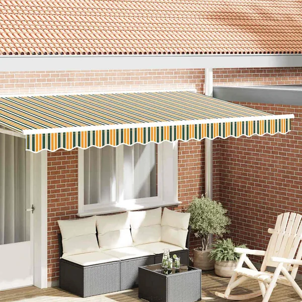 Remplacement de lambrequin Vert et jaune 4 m Polyester