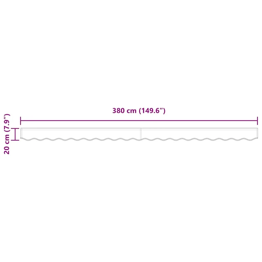 Remplacement de lambrequin Vert et jaune 4 m Polyester - 8