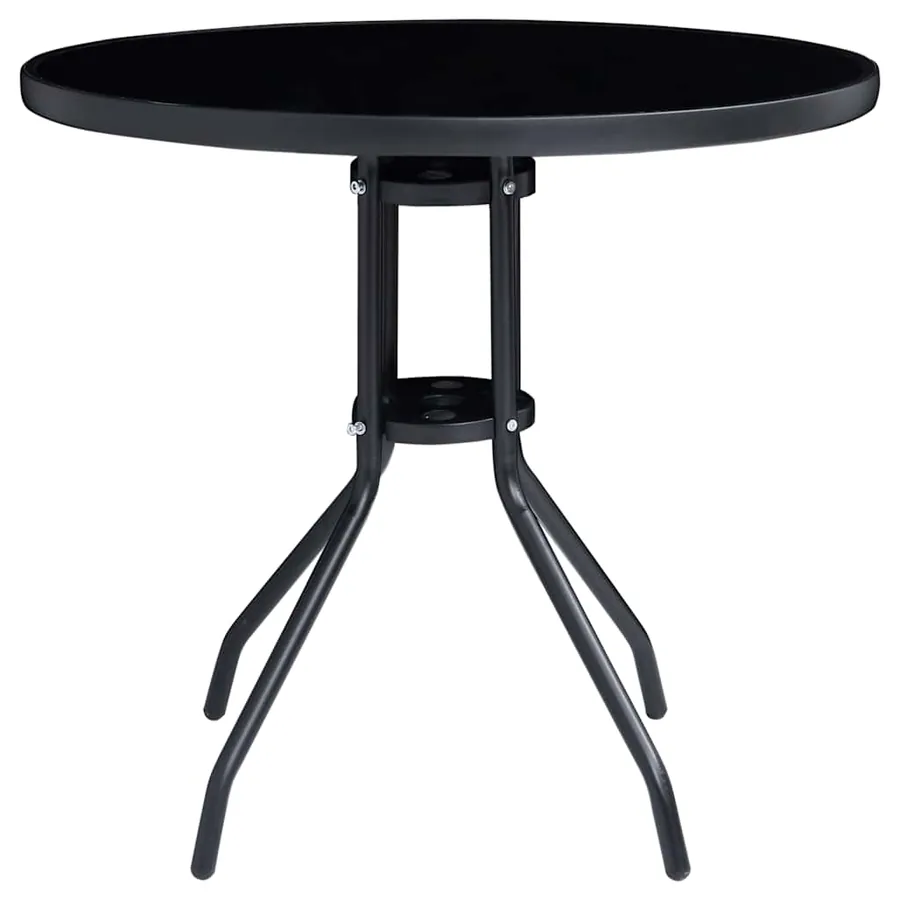 Ensemble de bistro 5 pcs noir et anthracite - 3