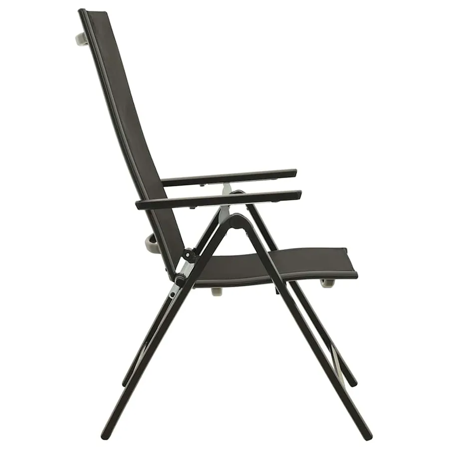 Ensemble de bistro 5 pcs noir et anthracite - 6