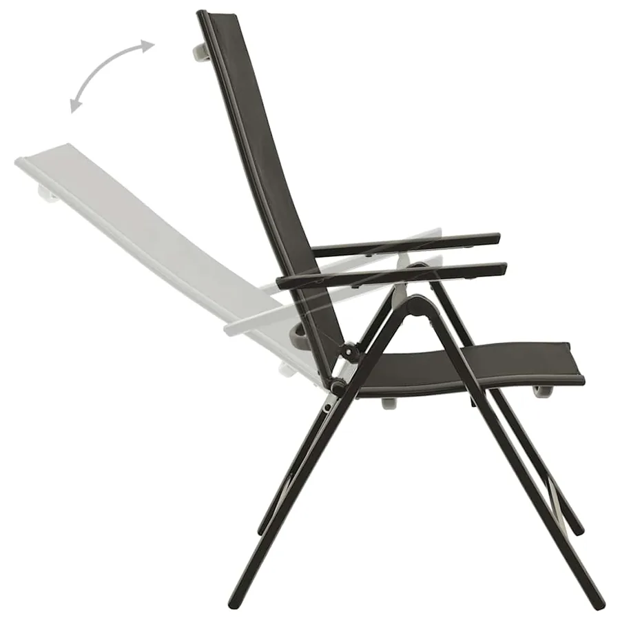 Ensemble de bistro 5 pcs noir et anthracite - 8