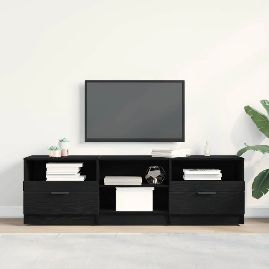 Meuble TV Chêne noir 150 x 33,5 x 45 cm Bois d'ingénierie