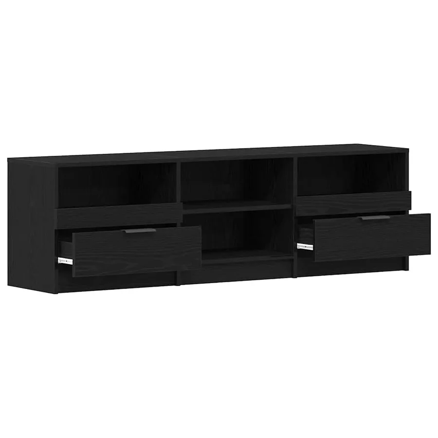 Meuble TV Chêne noir 150 x 33,5 x 45 cm Bois d'ingénierie - 4