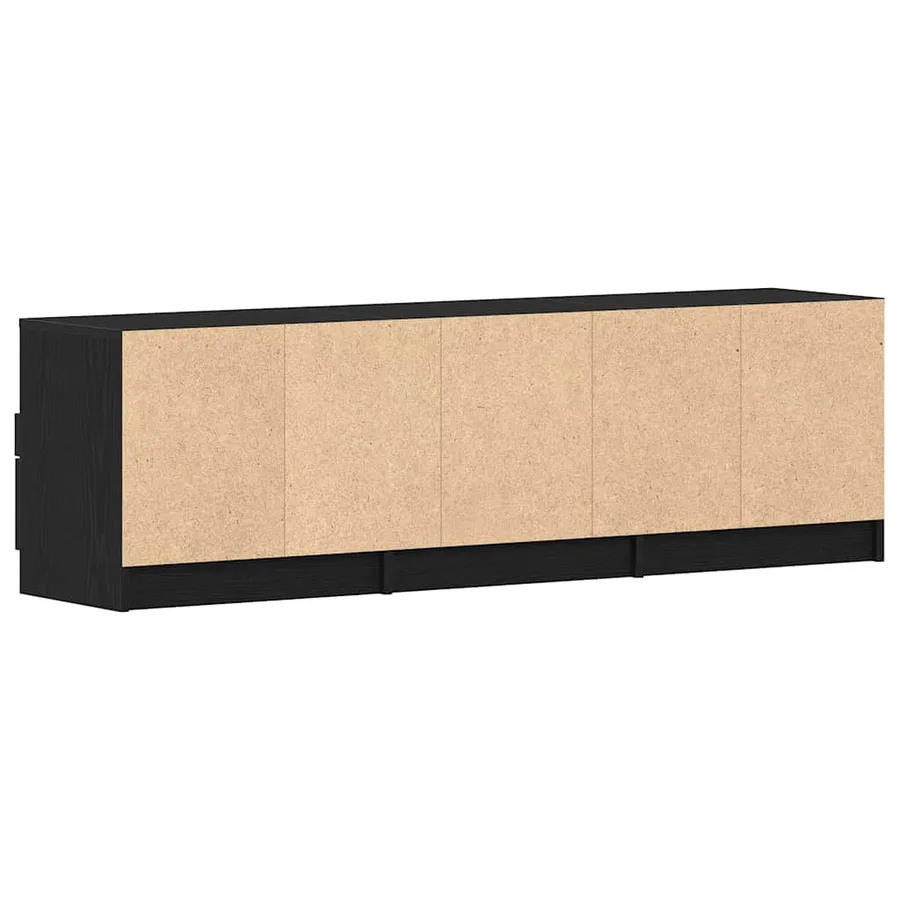 Meuble TV Chêne noir 150 x 33,5 x 45 cm Bois d'ingénierie - 5