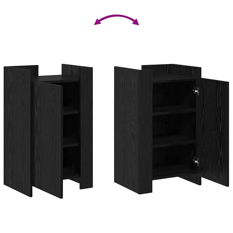 Buffet Chêne noir 45 x 35 x 75 cm - 11
