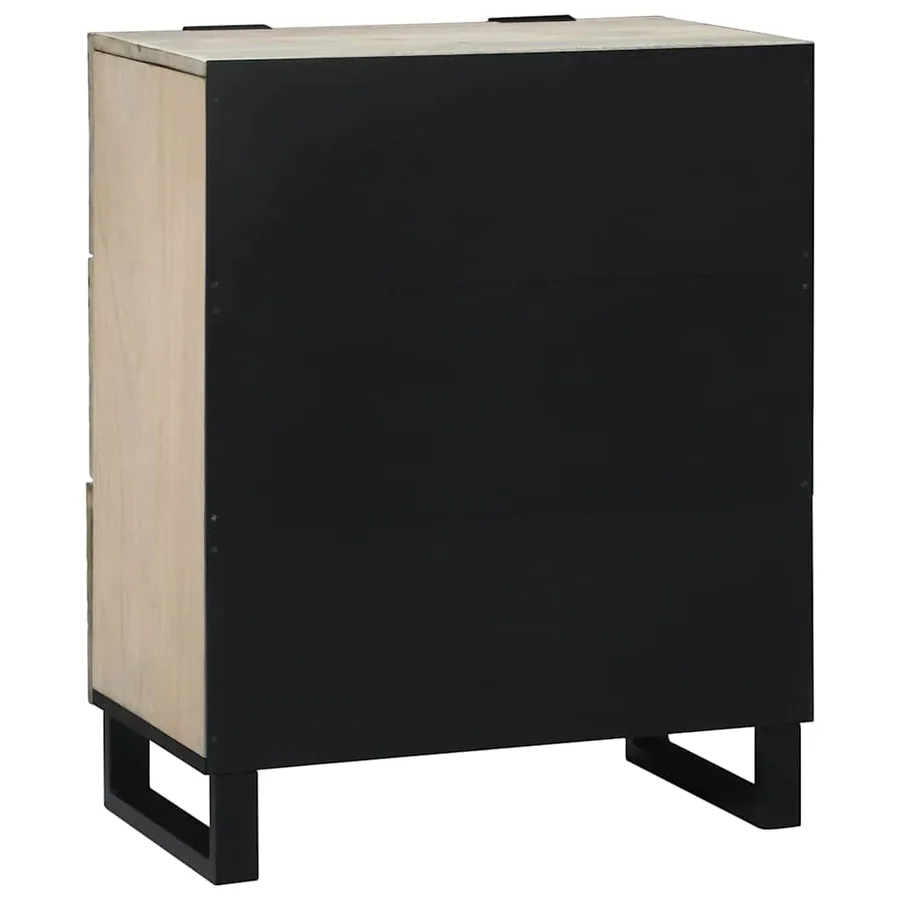Buffet Blanc 60 x 33.5 x 75 cm Bois de manguier massif - 5