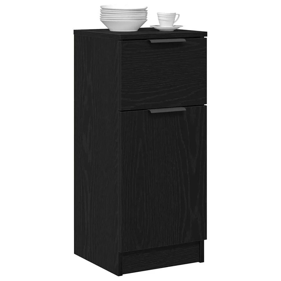 Buffet 2 pcs Chêne noir 30 x 30 x 70 cm Bois d'ingénierie - 3