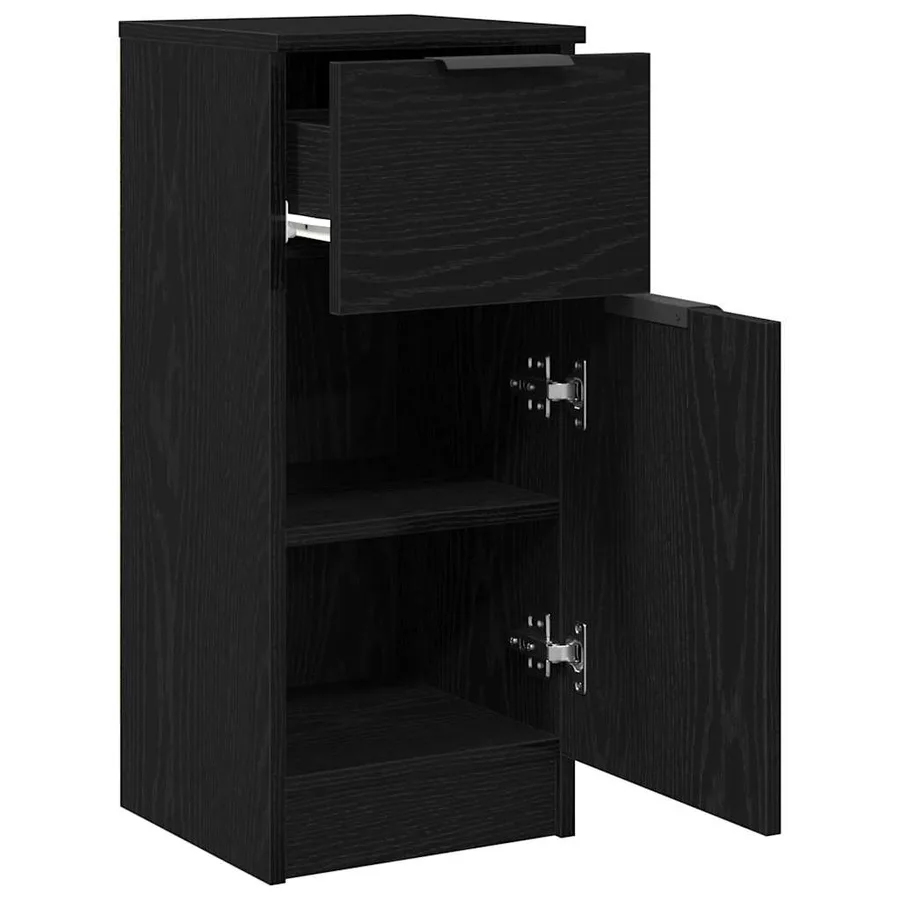 Buffet 2 pcs Chêne noir 30 x 30 x 70 cm Bois d'ingénierie - 6