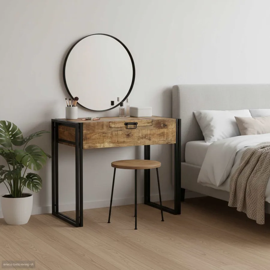 Tables de maquillage pour chambre Bois de manguier massif