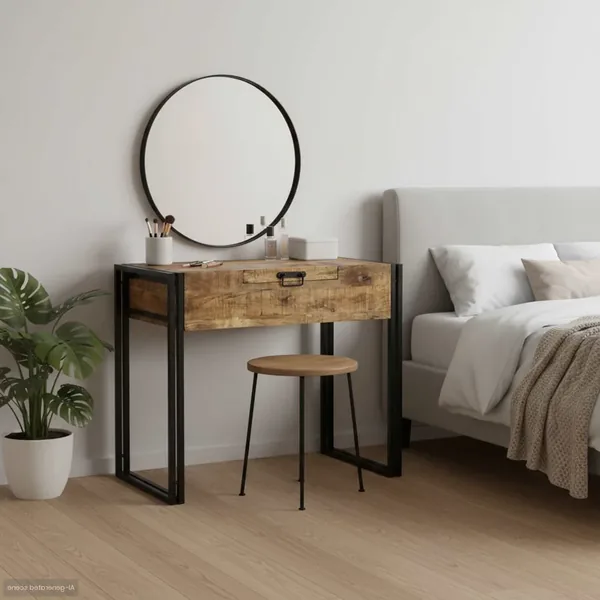Tables de maquillage pour chambre Bois de manguier massif
