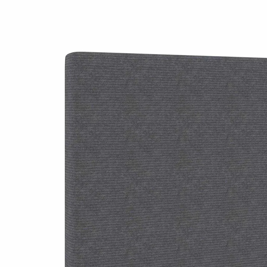 Tête de lit Gris foncé 90 cm Tissu en velours côtelé - 7
