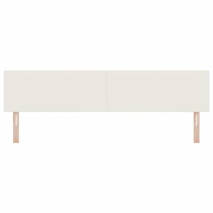 Tête de lit Crème 200 cm Tissu en velours côtelé - 4