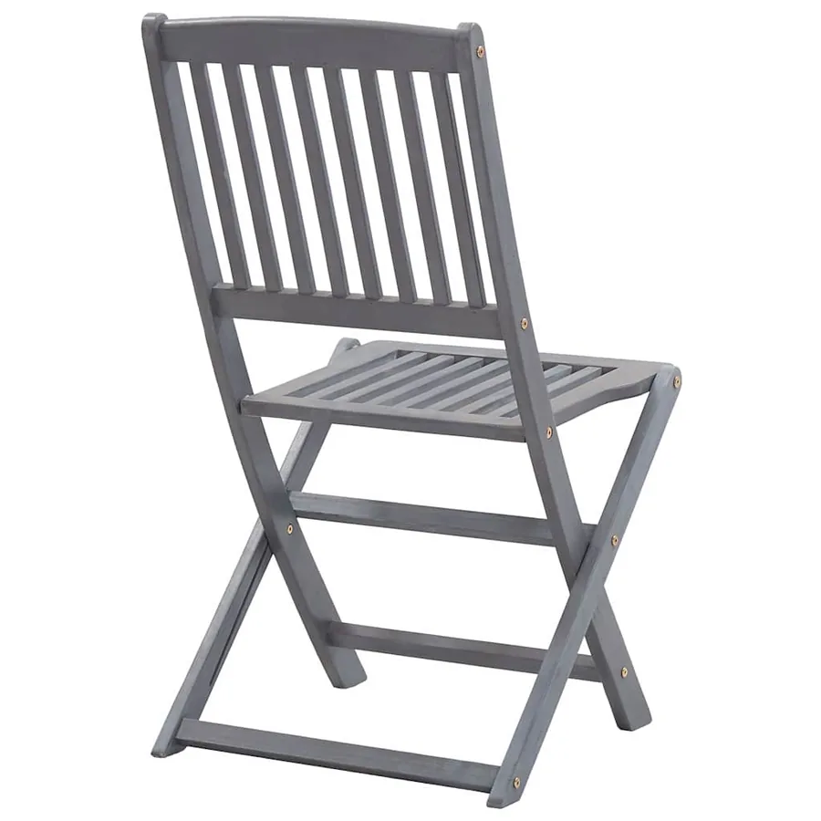 Chaises pliables d'extérieur lot de 6 et coussins Bois d'acacia - 7