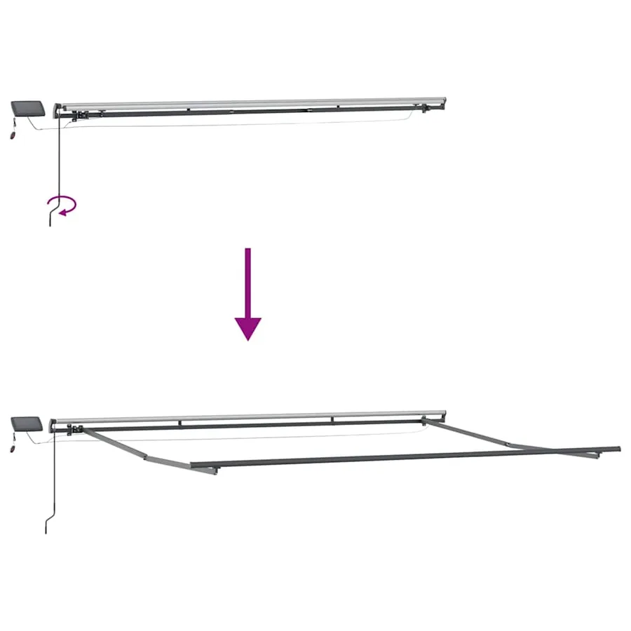 Auvent rétractable Vert et blanc 400 × 300 cm - 12