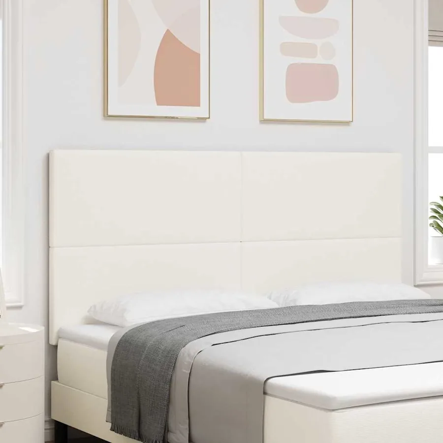 Tête de lit Crème 180 cm Tissu en velours côtelé