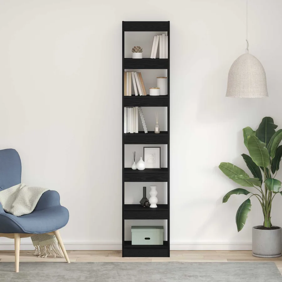 Bibliothèque Chêne noir 40 x 30 x 198 cm Bois d'ingénierie
